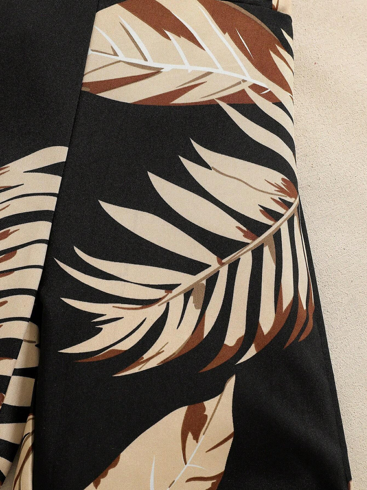 Girls Black Top With Printed Pant Set