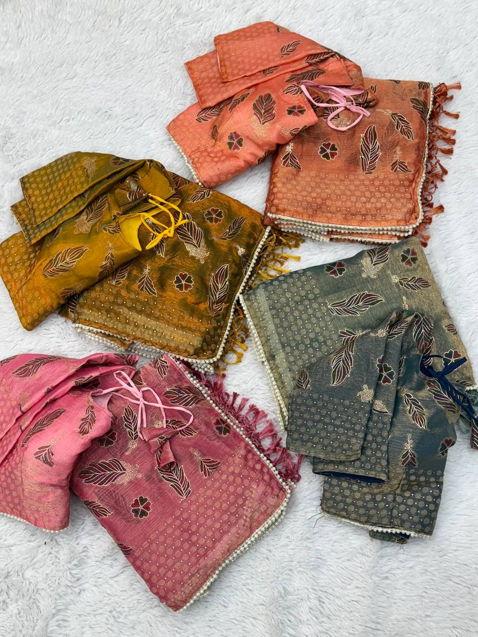 Designer Pastle Silk Saree For Women