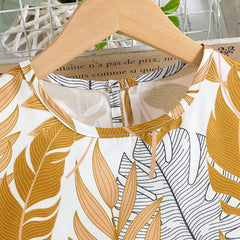 Girls Mustard Top & Pants Set | Kids Stylish Co-Ord Outfit