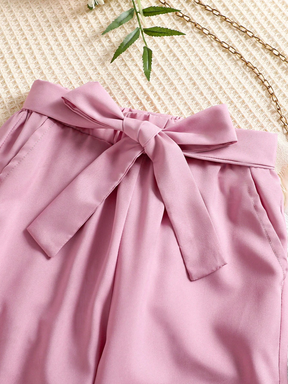 Girls Pink Top & Pants Set | Kids Stylish Co-Ord Outfit