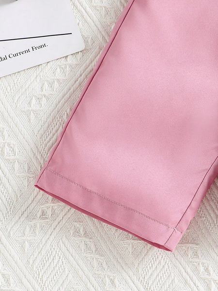 Girls Pink Top & Pants Set | Kids Stylish Co-Ord Outfit