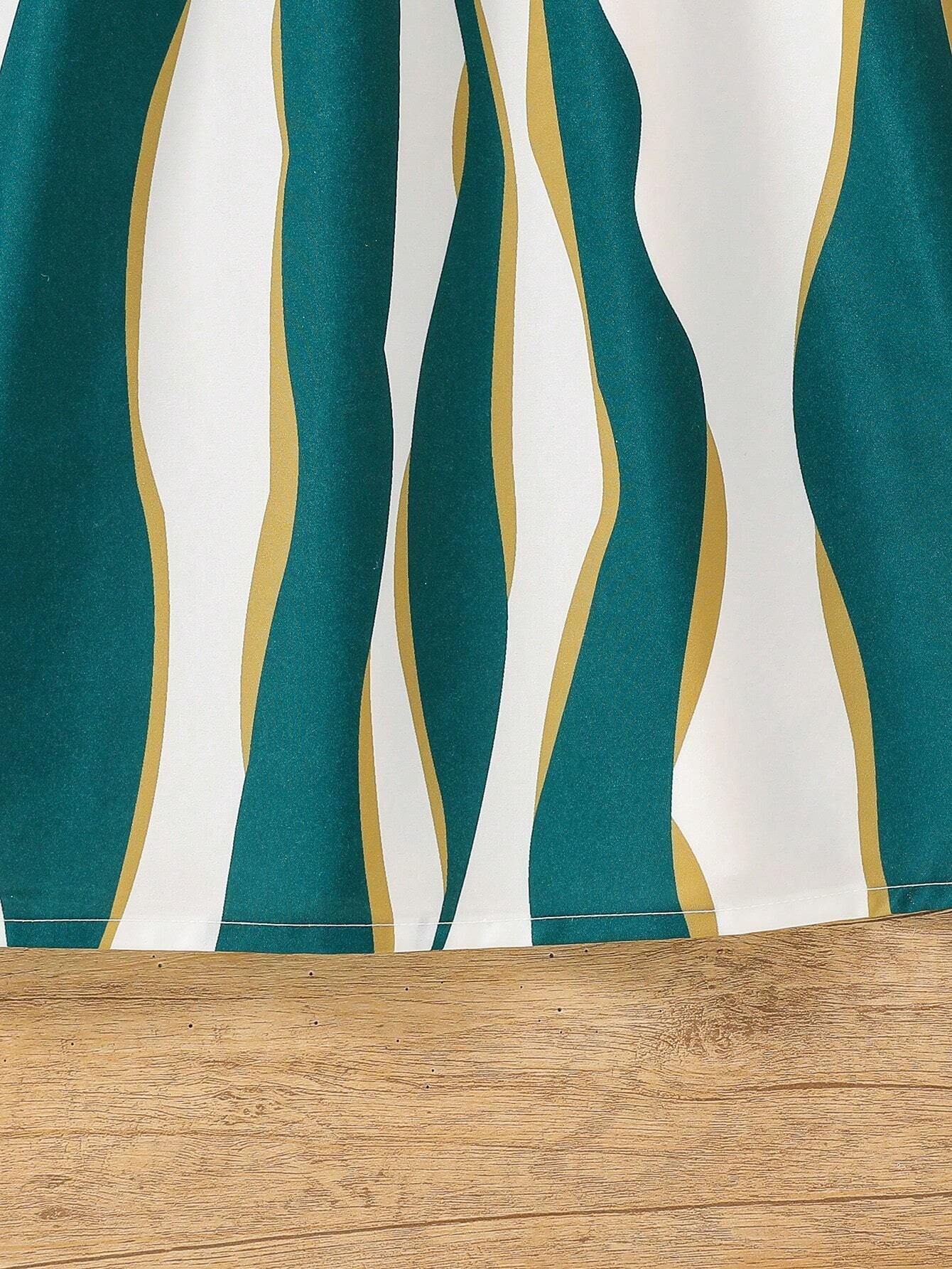 Girls Green & White Party Dress with Bow | Kids Stylish Frock