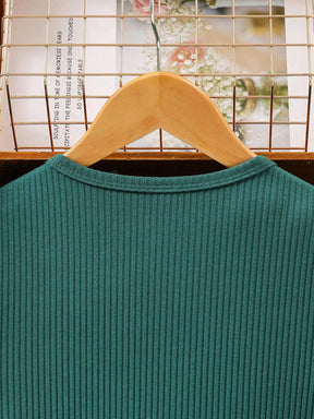 Girls Green & White Party Dress with Bow | Kids Stylish Frock