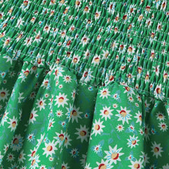 Glamgait Green Color Flower Printed Short Sleeve Baby Girl Dresses