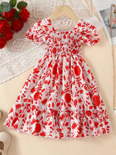 Glamgait Multi-Color Floral Printed Short Sleeve A-Line Baby Dress