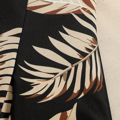 Girls Black Top With Printed Pant Set