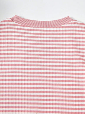 Girls Pink Stripe Bodycon Dress