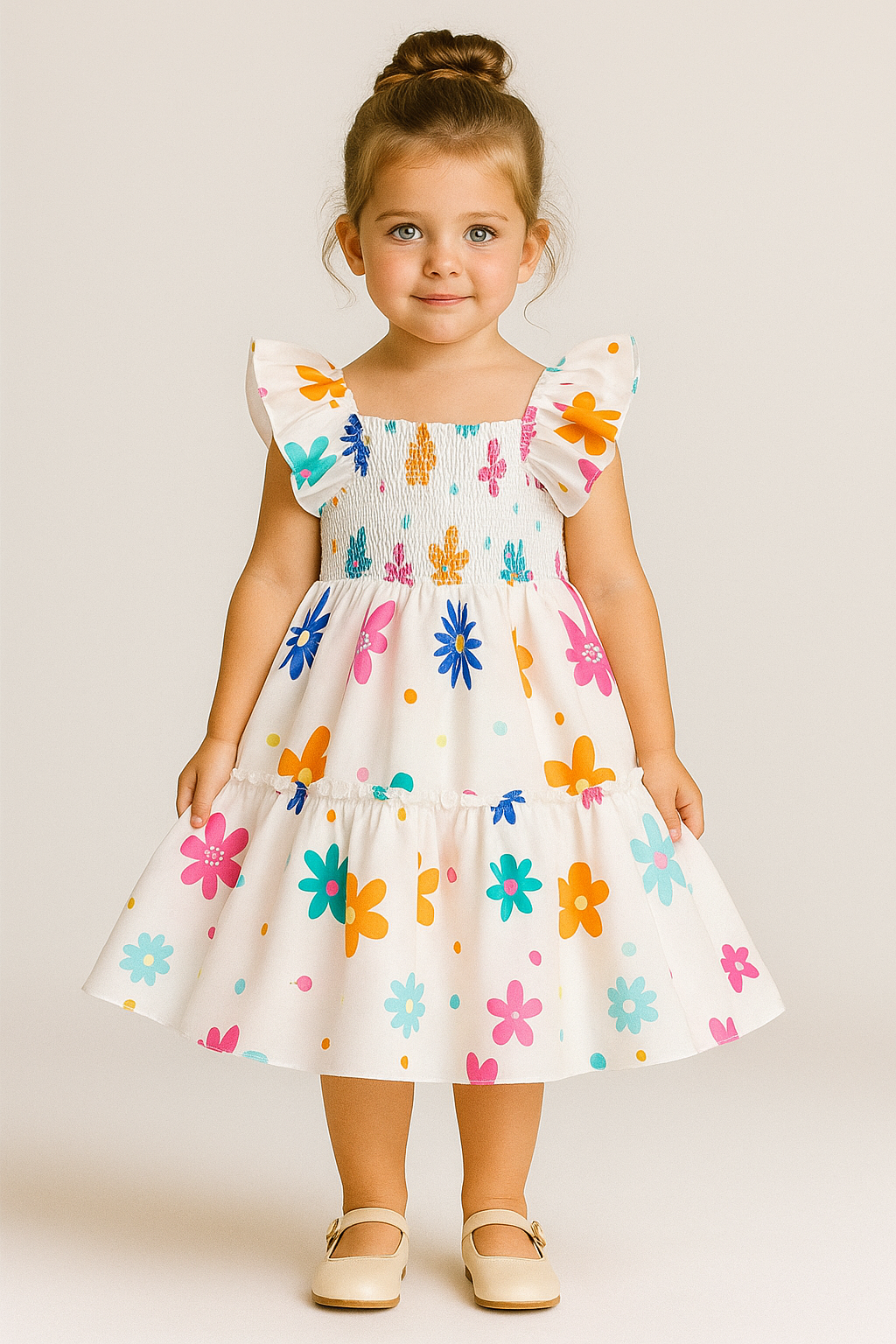 Girls Dress Summer Floral Sundress – Toddler Baby Girl Sleeveless Ruffle Dress for Birthday, Party, and Casual Wear
