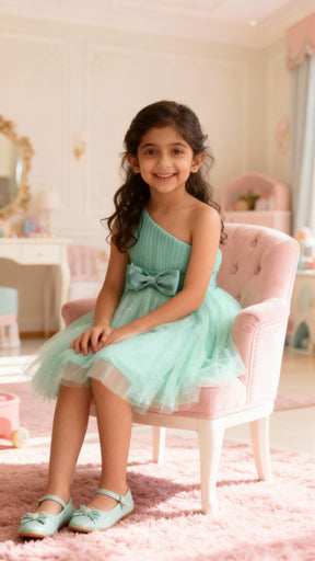 Charming Mint Green Designer Dress for Baby Girls