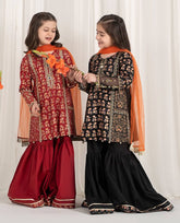 Embroidered Kids Sharara Suit Set – Festive Traditional Wear
