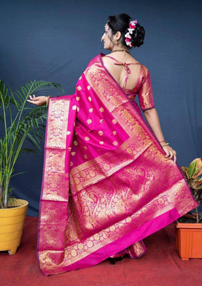 Glamgait Soft Lichi Silk Jacquard Saree
