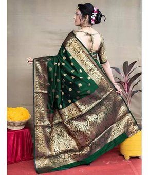 Glamgait Soft Lichi Silk Jacquard Saree