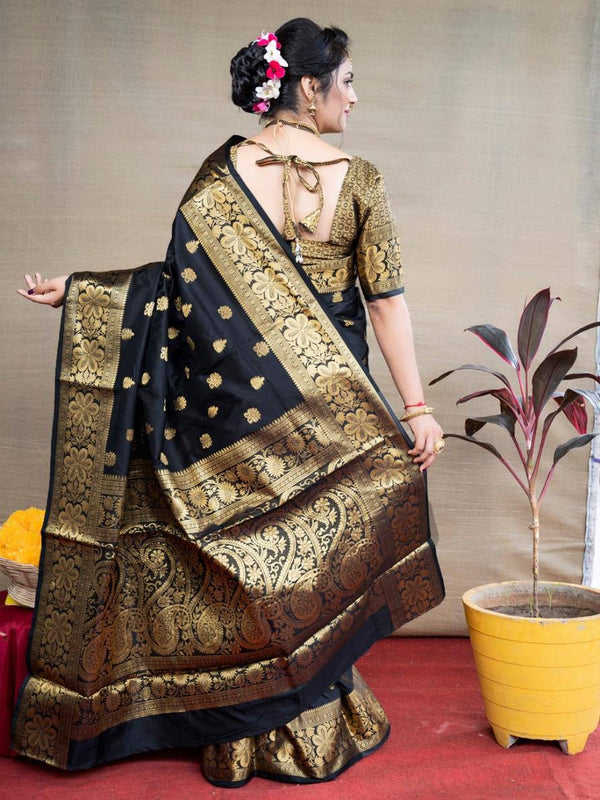 Glamgait Soft Lichi Silk Jacquard Saree