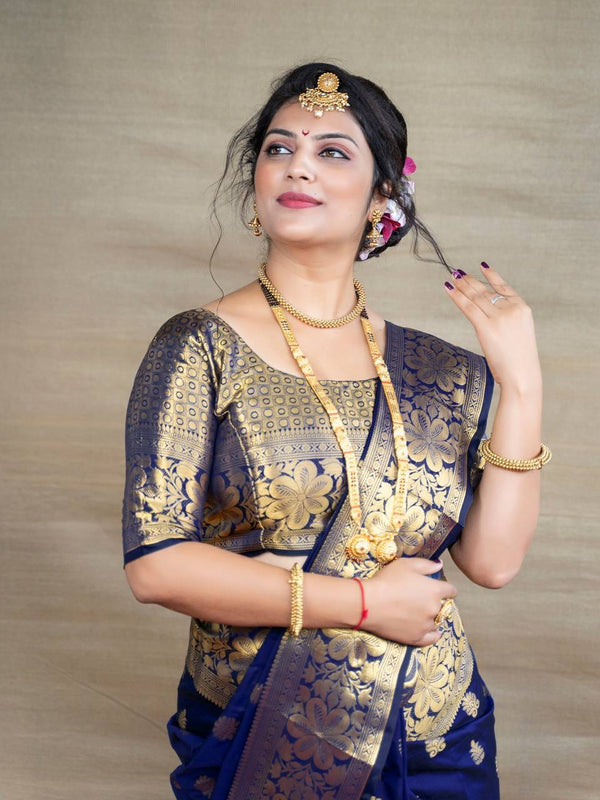 Glamgait Soft Lichi Silk Jacquard Saree