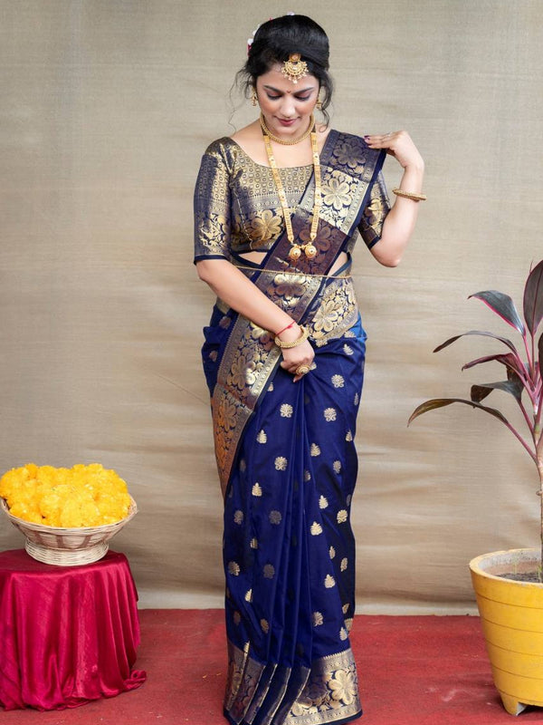 Glamgait Soft Lichi Silk Jacquard Saree