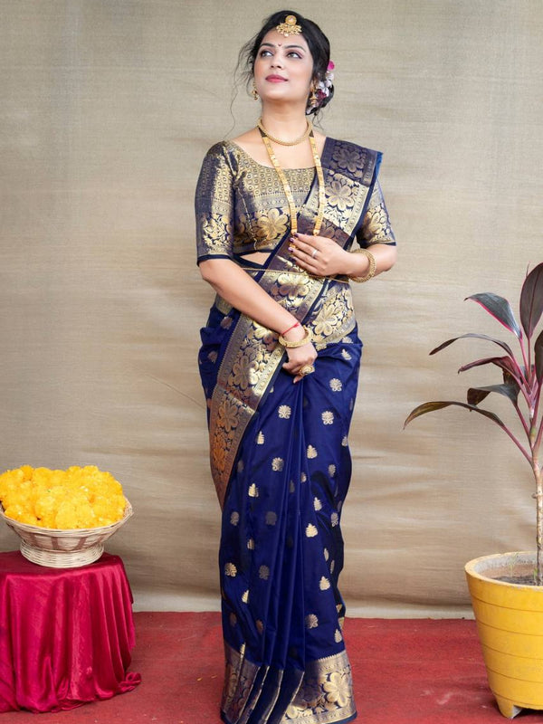 Glamgait Soft Lichi Silk Jacquard Saree