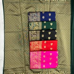 Glamgait Soft Lichi Silk Jacquard Saree