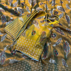 Designer Yellow Silk Saree For Women