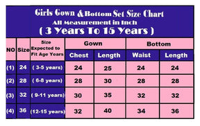 Girls Rose Pink Floral Anarkali Suit with Dupatta and Pants