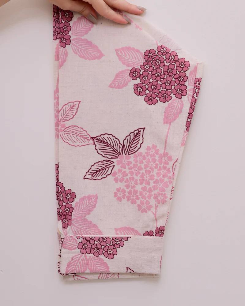 Off White & Pink Floral Sleeveless Long Kurta with Palazzo