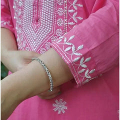 Women Bright Pink Embroidered Kurta Set with Dupatta