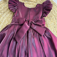 Violate Silk Flared Sleeve Baby Frock