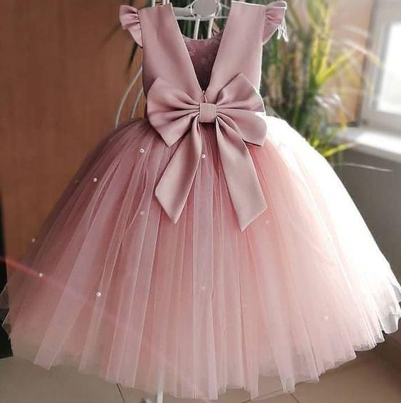 Charming Blush Pink Ball Gown Dress for Kids